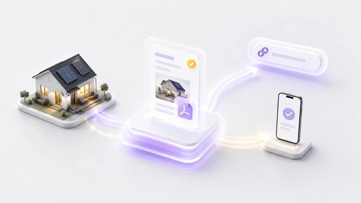 Angebot als PDF mit persönlichem Link und Annahme am Smartphone