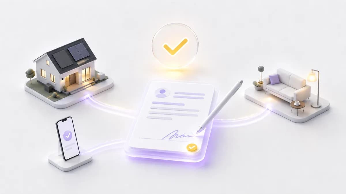 Vertrag digital unterschrieben, Auftrag bestätigt